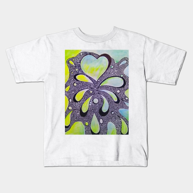 Abstract Heart Kids T-Shirt by Nive Arte